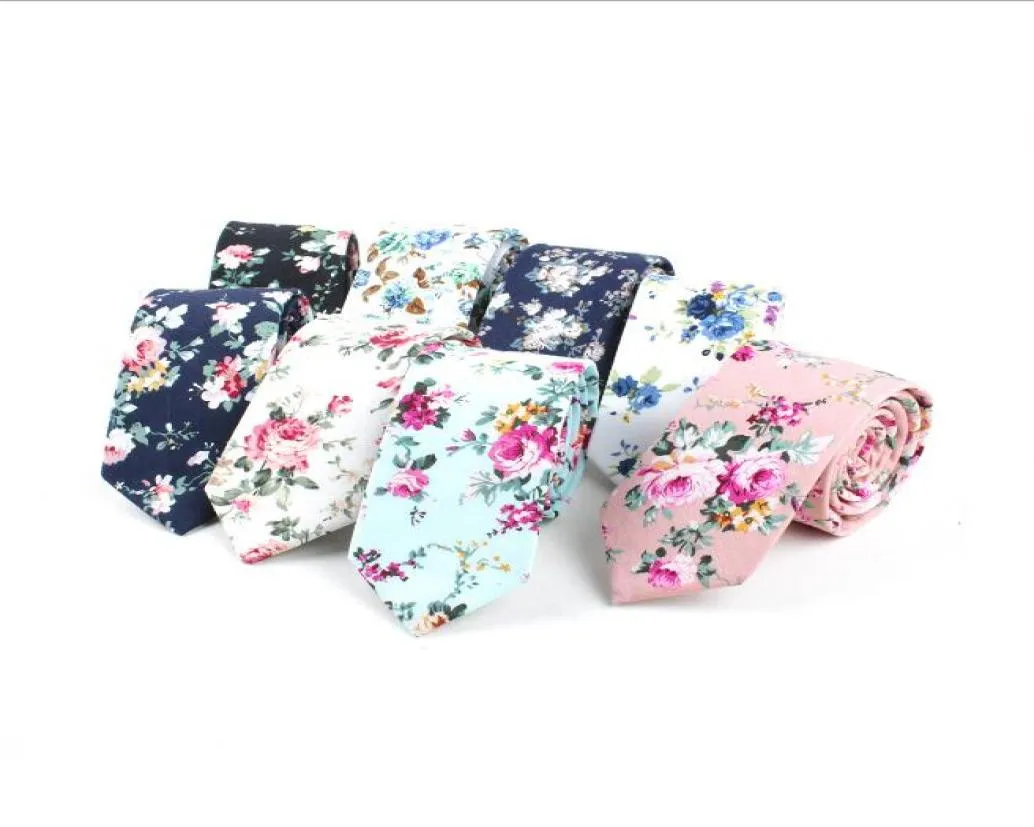 Top Floral Ties Fashion Cotton Paisley Ties pour hommes