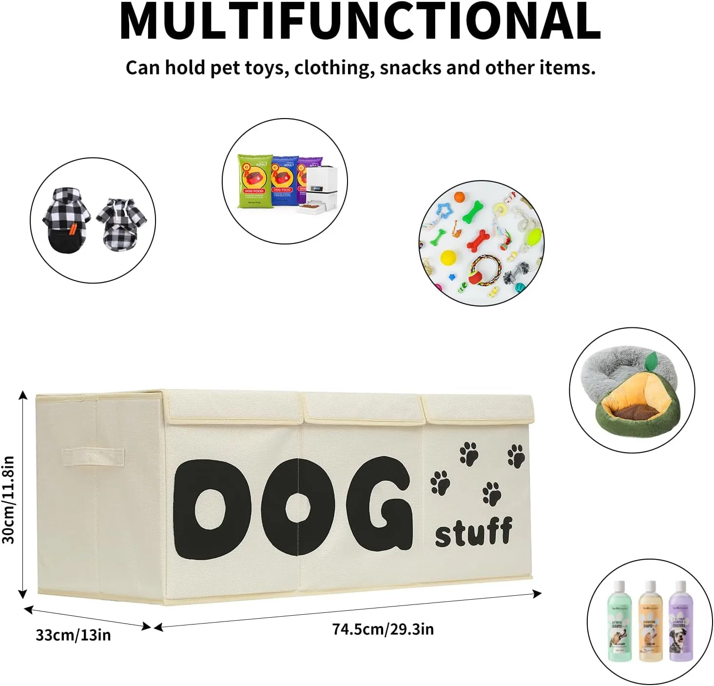 large dog toy box Dog Toy Storage Bin main image 0
