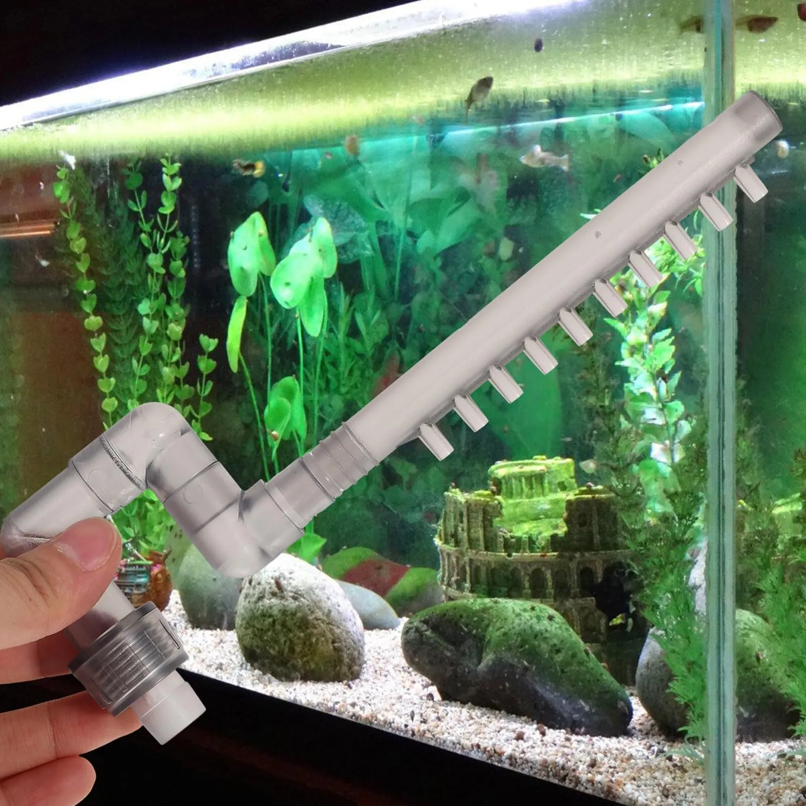 fish tank water flow accessories balacoo Aquarium Canister Filter Inlet Outlet Kit for 603b Outer Filter Accessory for 12mm Inner Diameter Aquarium Hose, 30X5.7X2.5CM, Grey : Pet Supplies the filter pump is corrosion resistant and durable HOZOE Aquarium Filter Baffle, Fish