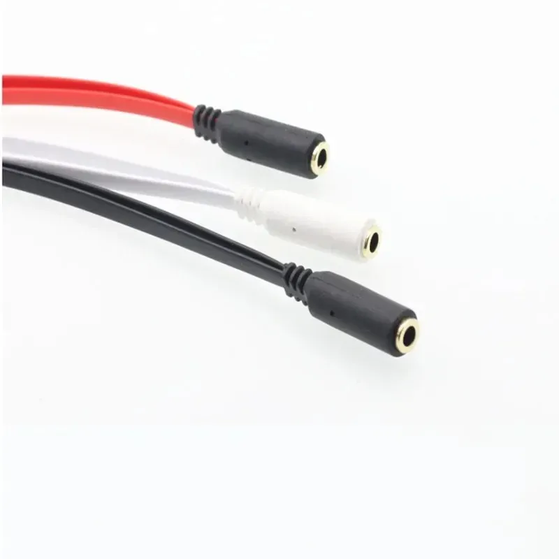 3,5 mm TRRS -adapter 2 Man 1 Female Mini 3,5 mm Jack 4 -stifts splitter Stereo Audio Microphone Flat Cable Socket to 2 3Pin Connector