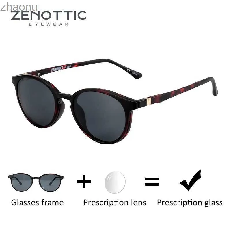 Sonnenbrille Zenottic 2-in-1-verschreibungspflichtige Sonnenbrille magnetischer Clip auf optische polarisierte Gläser-Rahmen für Männer-Myopie-Sonnenbrillen mit DioDesxw geeignet