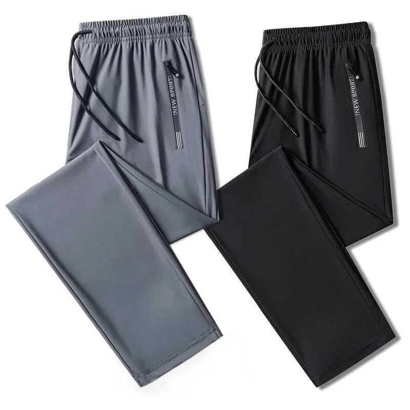 Męskie spodnie plus rozmiar 8xl 7xl 6xl męskie spodnie sportowe Szybkie suszenie męskie spodnie joggerowe stałe spodnie sportowe Męskie sprężyste sporty 201404