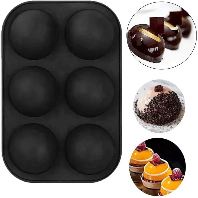 Vormen semi -bol siliconen bakvorm voor het bakken van 3D bakware chocolade half kogel bol mal cupcake pan cake diy muffin keuken gereedschap