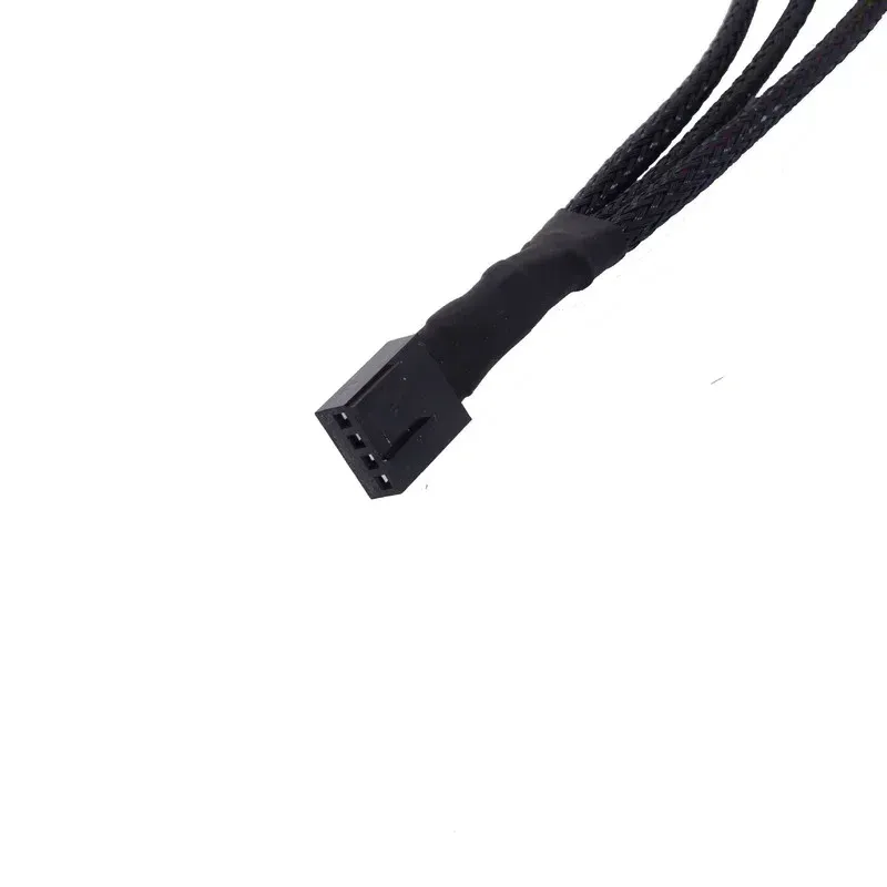 Cavo della ventola PWM a 4 pin di alta qualità da 1 a 3 modi Splitter Nero maniche nera 27 cm Connettore del cavo di estensione di lunghezza