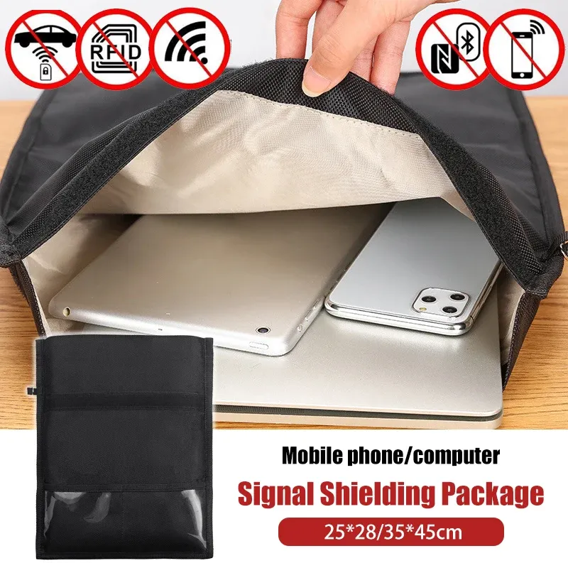 Рюкзак для ноутбука для экранирования сигнала RFID Antitheft Brush Crush Сотовой телефон Faraday Bag Blocking Blocking Bag мешок