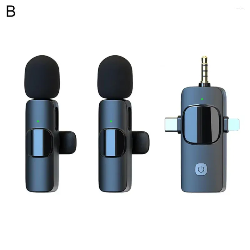 Mikrofonlar Mini Mikrofon Yüksek hassasiyetli Kablosuz Lavaler Video kaydı için gürültü azaltma alıcısı ile