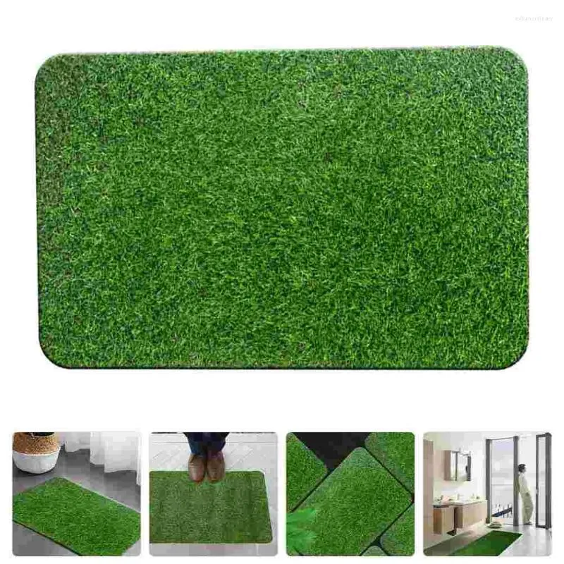 Tapis artificiel Turf Door Mat à la maison Décoration verte Fake Fake Grass Front tapis extérieur Mattes en plastique Plastique Bienvenue