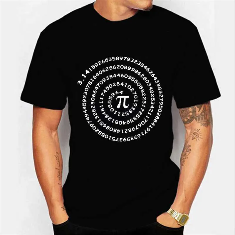 Męskie koszulki matematyka Pi symbol harajuku T-shirt moda 2021 Męskie ubranie Extra Graphic T-Shirt Mens Ubranie Koszula Unisex Chemistry Homme J240426