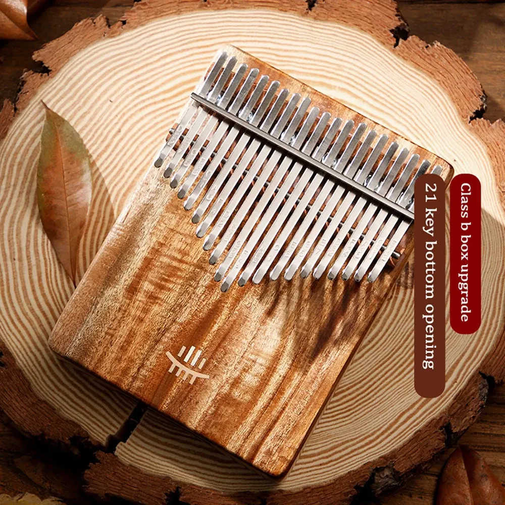 Tastiere 21/17 Chiave Kalimba Acacia Walnut Curly Figura tastiera Piano Piano Kalimba Strumenti musicali con accessori