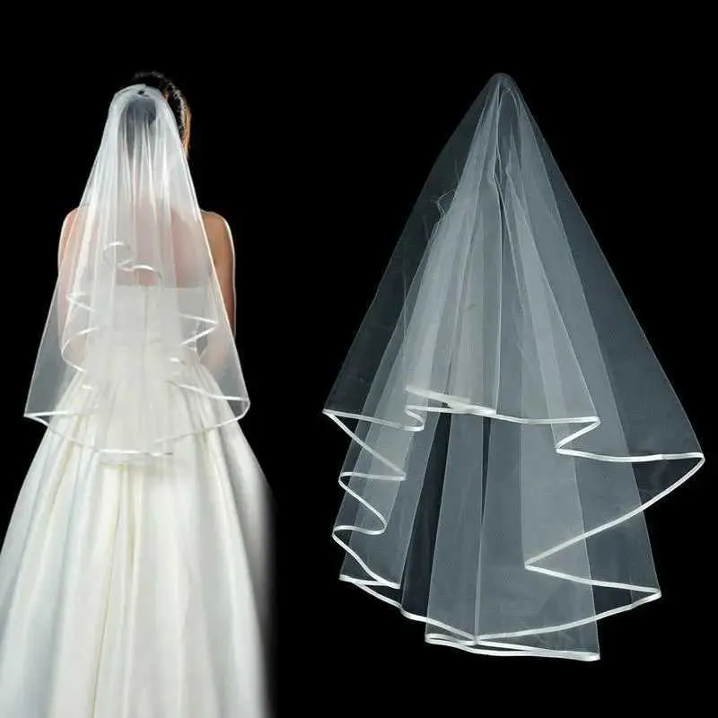 Gioielli i capelli di sposa velo da sposa a due strato velo da sposa da 75 cm a avorio bianco la sposa i matrimoni accessori matrimoni