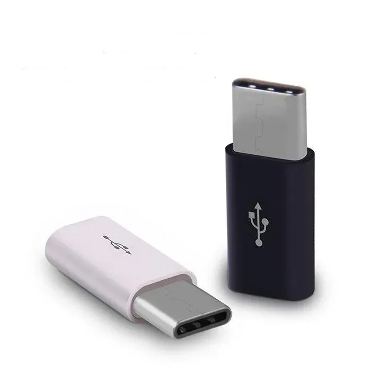 10st mobiltelefonadapter Micro USB till USB C Adapter MicroUSB -kontakt för Xiaomi Huawei Samsung Galaxy A7 Adapter USB Type C