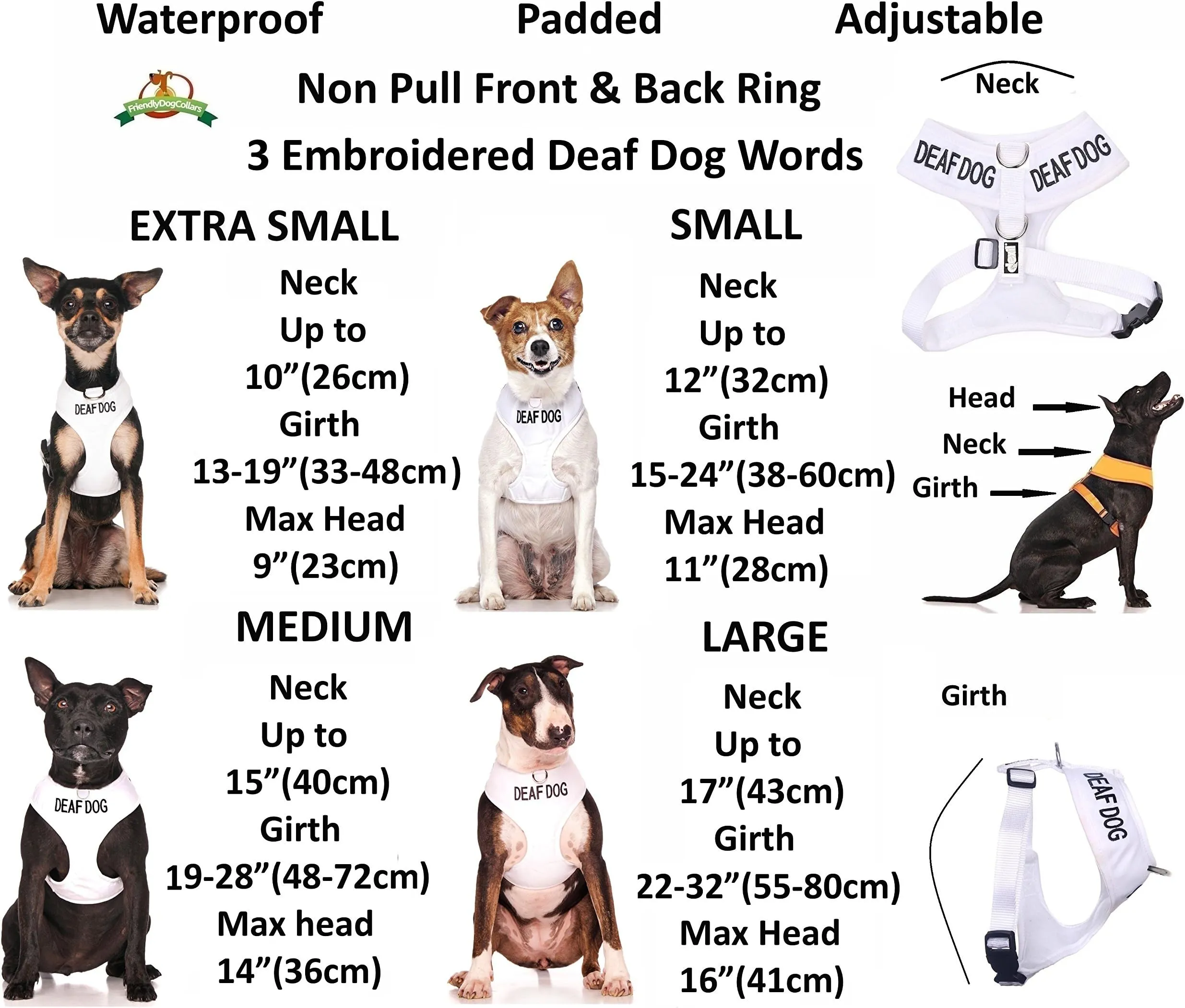 Deaf Dog Leash - White Color Coded 6 Foot Nylon Leash With Padded Handle