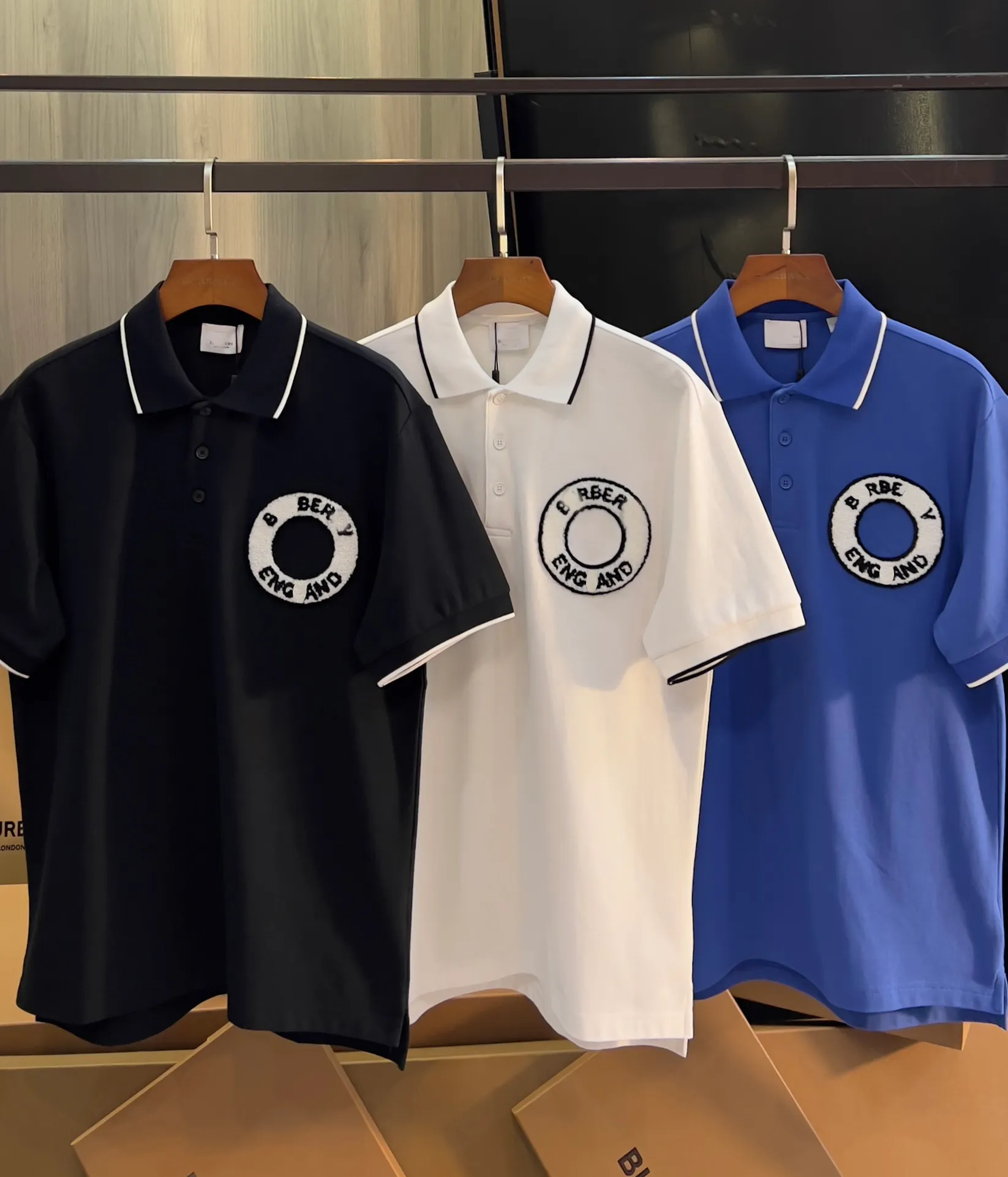 Modieus Polo Shirt T-shirt voor heren met lusbadge geborduurd casual paar's Summer Classic Designer T-stuk hoogwaardige korte mouwen Europees maat S-XL