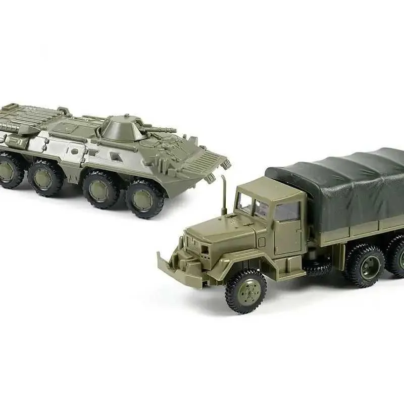 3D Puzzles 1 72 M35 Sovjet Truck BTR 80 Wheeled Armored Vehicle zonder rubberen assemblagemodel Militair speelgoed Carl2404