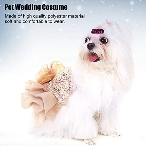 Small Dog Dress Rose Gold Sequin Silky Puppy Costume with Elegant Skirt for  Small Breeds, Summer Apparel Size S from Dhgate Dog Costumes - price 14.25