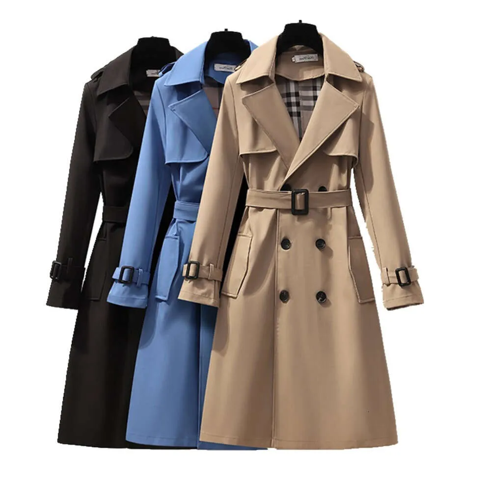 S-4xl Herbst Mode Elegante Gürteldesignerin Graben Spring Womens Coat Frauen Lose mit mittlerer Länge Windbreaker weibliche lässige Damen Lange Maxi Kleiderfrau Mäntel weiblich 55455