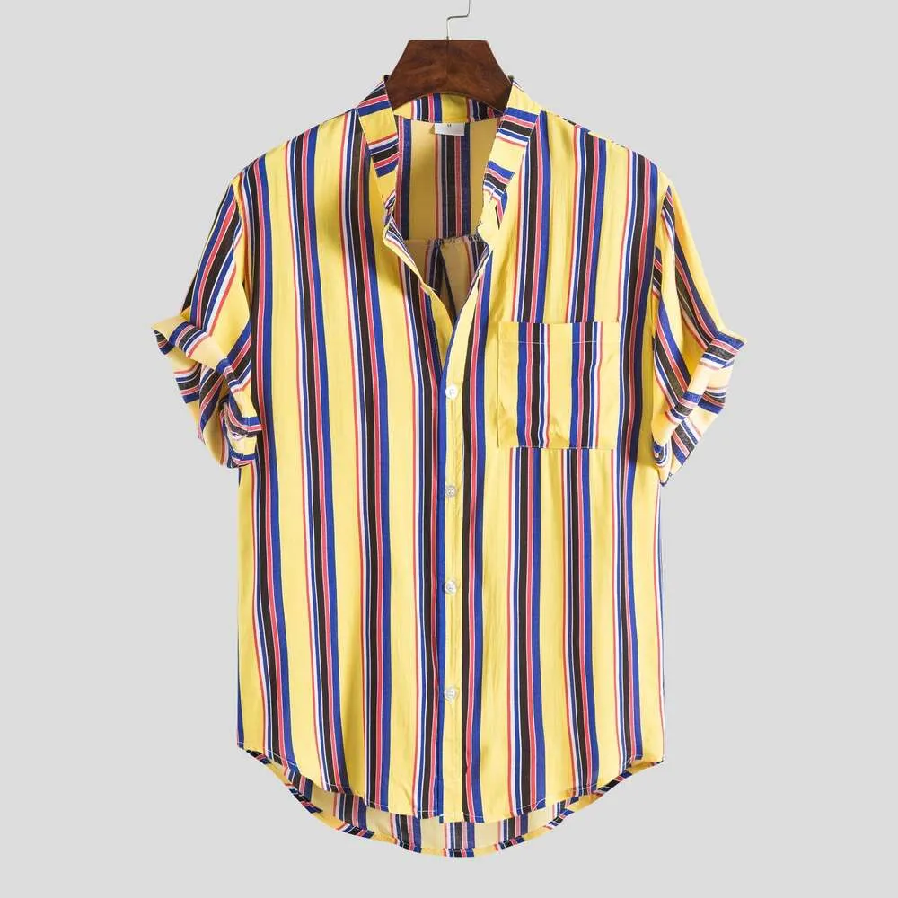 New Striped Casual Men's Shirt Top for Men