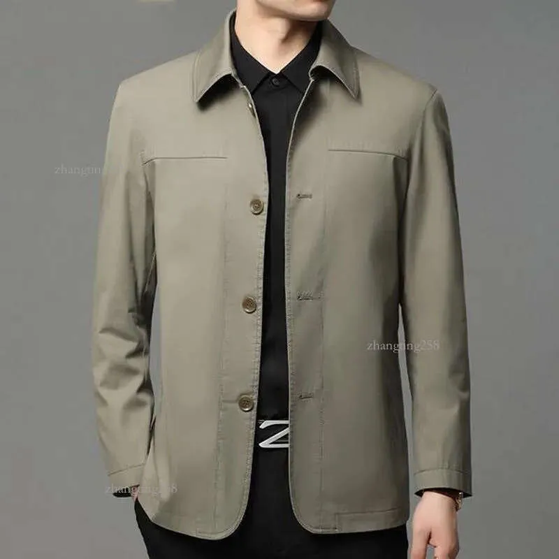 Business Casual Coats For Men Lightweight Twill Shirt Jacket - Main Image