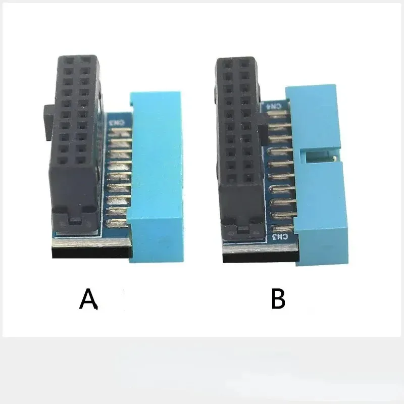 USB 3.0 19 pin 20pin da maschio a femmina Adattatore di estensione su 90 gradi angolati gli adattatori hardware della scheda madre
