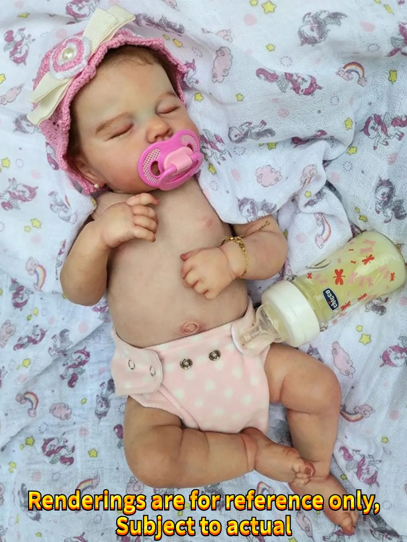 Dolls 49 cm Sleeping Loulou Girl And Boy For Choose With Random Clothes Full Body Soft Vinyl Newborn Doll Can Take bath Reborn Babies