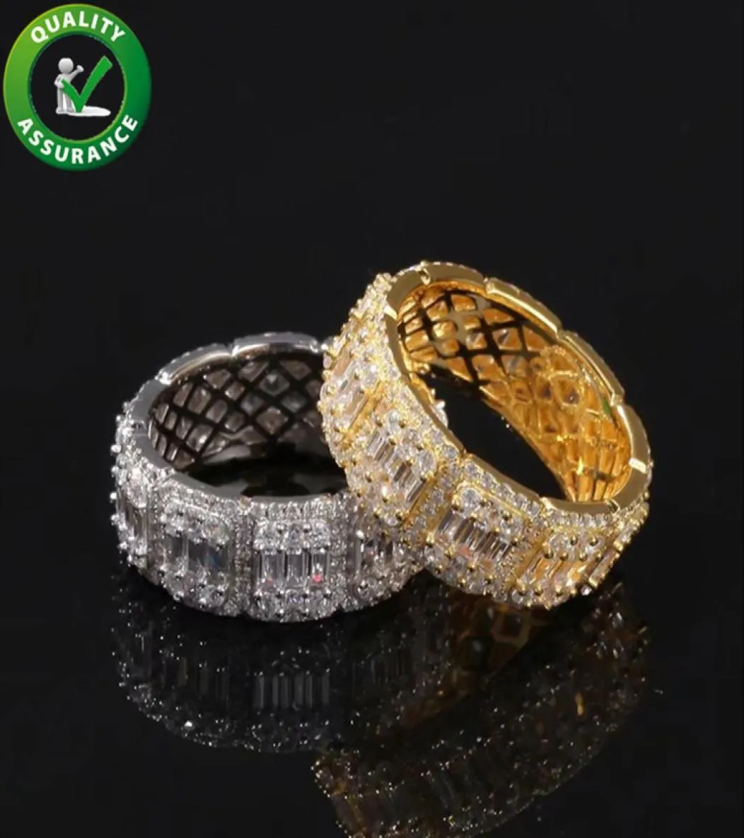 Herren Schmuckringe Designer Ring Hip Hop Eced Bling Diamond Ring Engagement Eheringe Sets Frauen Luxus HipHop Charms Rapp7471608