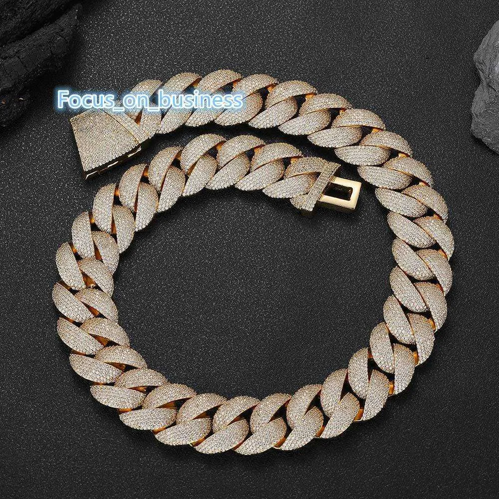 Großhandel Hip Hop Jewelry Luxus 14k 18k Real Gold Platted Heavy 22mm Bubble Chain Halskette für Männer