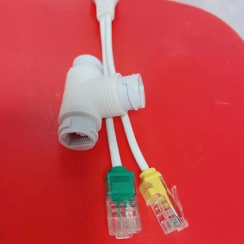 POE Splitter Adapter Ethernet one network cable two camera Splitter Combiner Connector converter POE switch