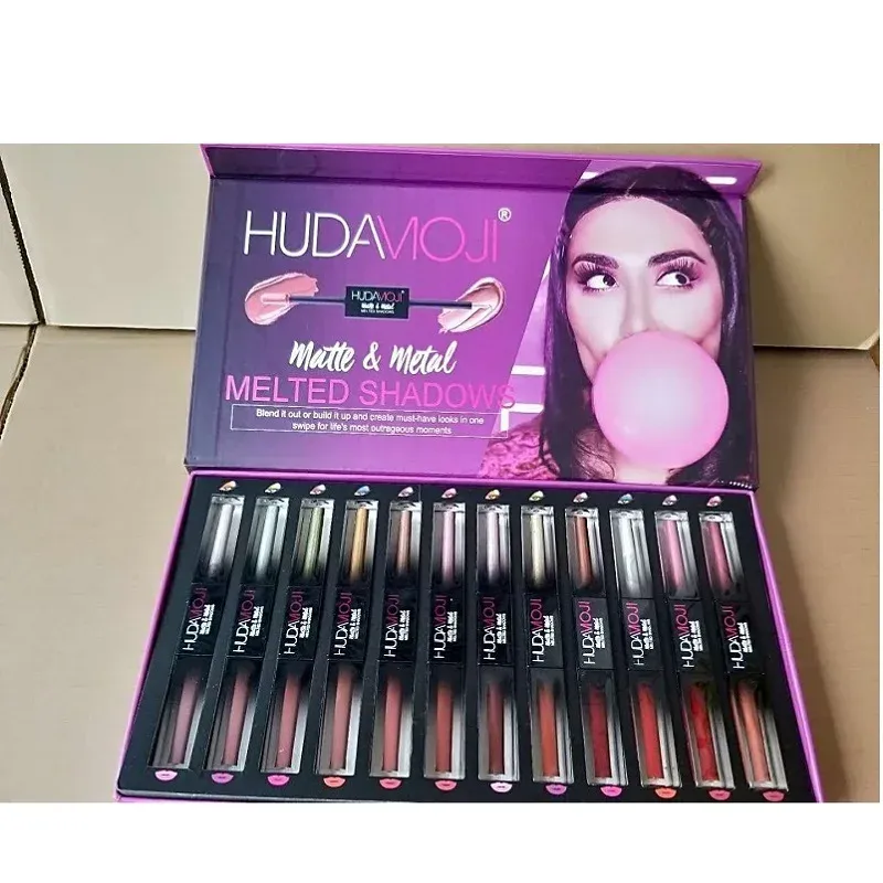 Lipstick Hudamoji Makeup Matte Lipsticks Set 12 stcs/lot waterdichte voedzame Velvet Lipstick Red Tint Naakt Batom Women Fashion Lip Gloss