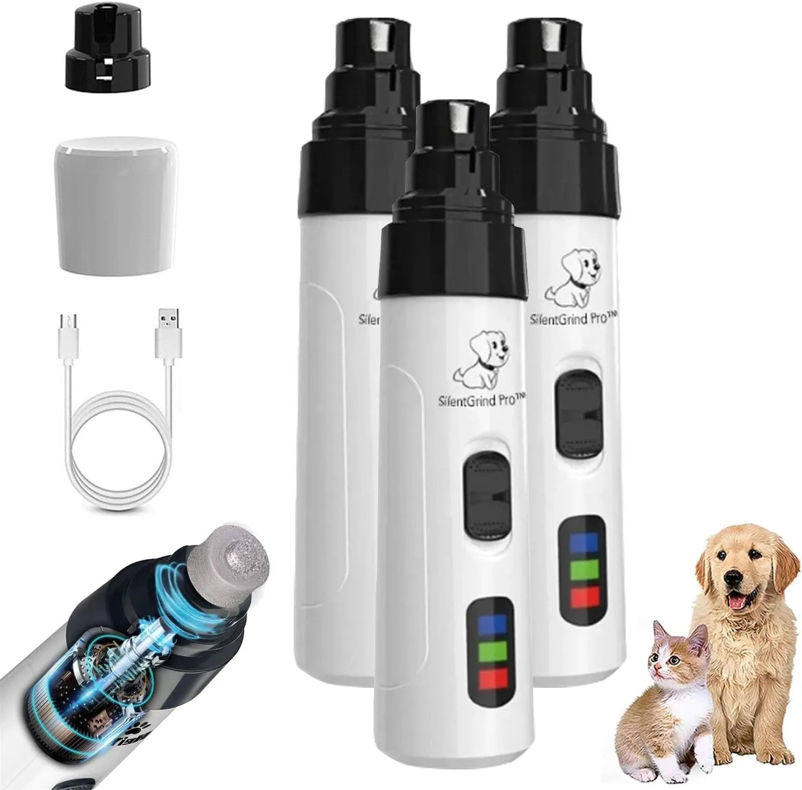 Silent Groom Pro, 2025 New Silent Pet Nail Grinder