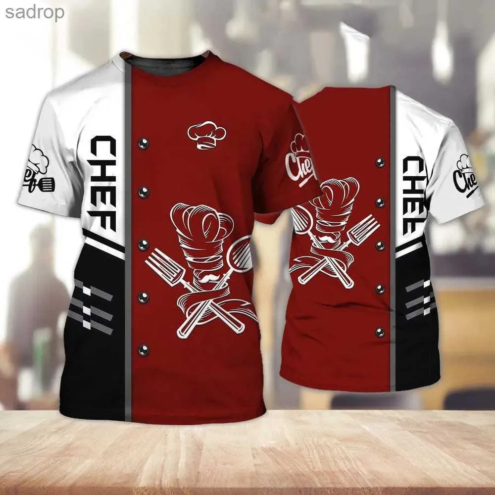 Camisetas para hombres Camiseta gráfica Chee Chef Camiseta para hombres Extra Barra Gráfica Gráfica 3D Hip Hop Full Hip Hop Summer Sleevexw