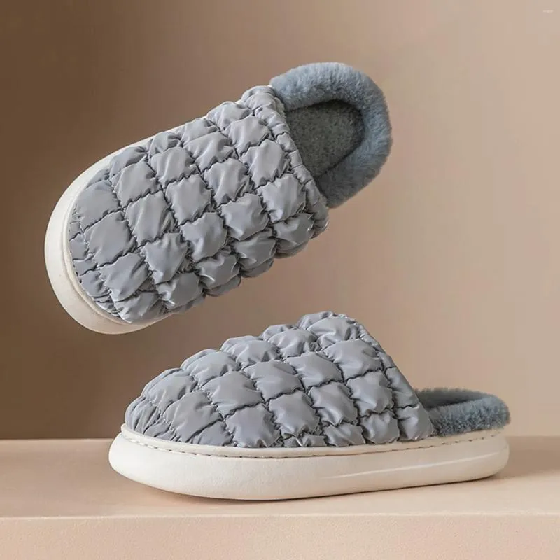 Zapatillas de tela para hombres buff de algodón de invierno interior de interior alta luz de lujo ultra espesor terciopelo tibio