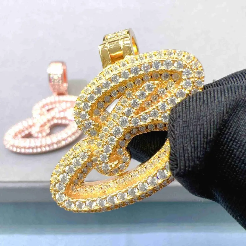 Pass Diamond Tester Fashion Jewelry Pendants Charms Silver 925 Sterling VVS Moissanite Colgante191L