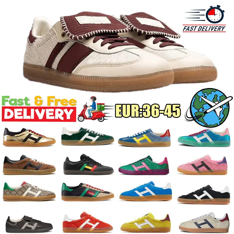 2024 Designer Vegan Shoes Original Casual Shoes Leopard Black White Gum Wales Bonner Mens Womens Outdoor Sneakers Sports Trainers Low Price