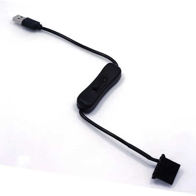 Kabel USB z przełącznikiem przełączania kabla włączonego/wyłączania przełączania/wyłączania dla linii zasilacza wentylatora USB Trwałość USB do adaptera 4pin z przełącznikiem
