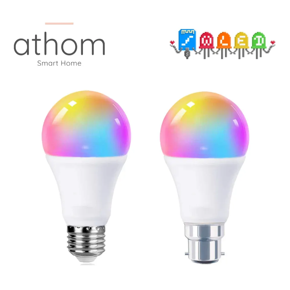 Home Athom Pre geflitst Wled Smart Bulb RGBCW 7W Works E27 B22
