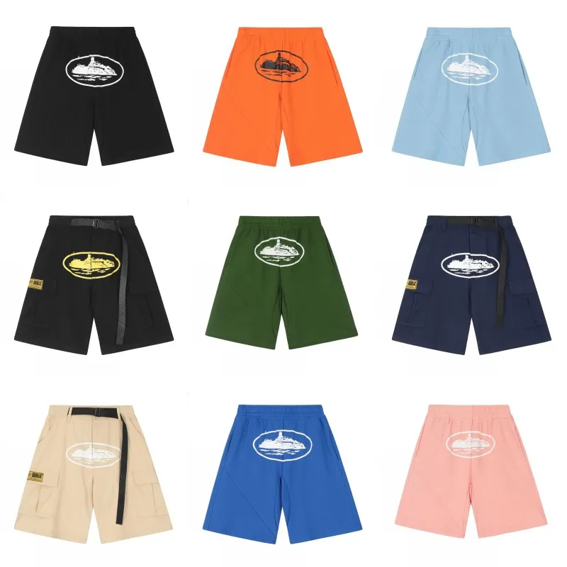 Männer kurze Sommerlinsen Schwimmshorts Schnell trockener Shorts Strand Sport lässig Herren lose Hosen T2406