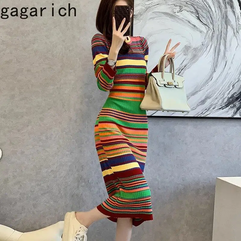 Mid-Length Slim Fashion Striped Sweater Mid-Length Slim Fashion Striped Sweater