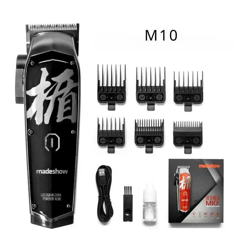 Hårtrimmer Akomei Original M10+Multifunktionellt hårborttagning Graffiti Tre färg Oil Head Electric Clipper Q240427