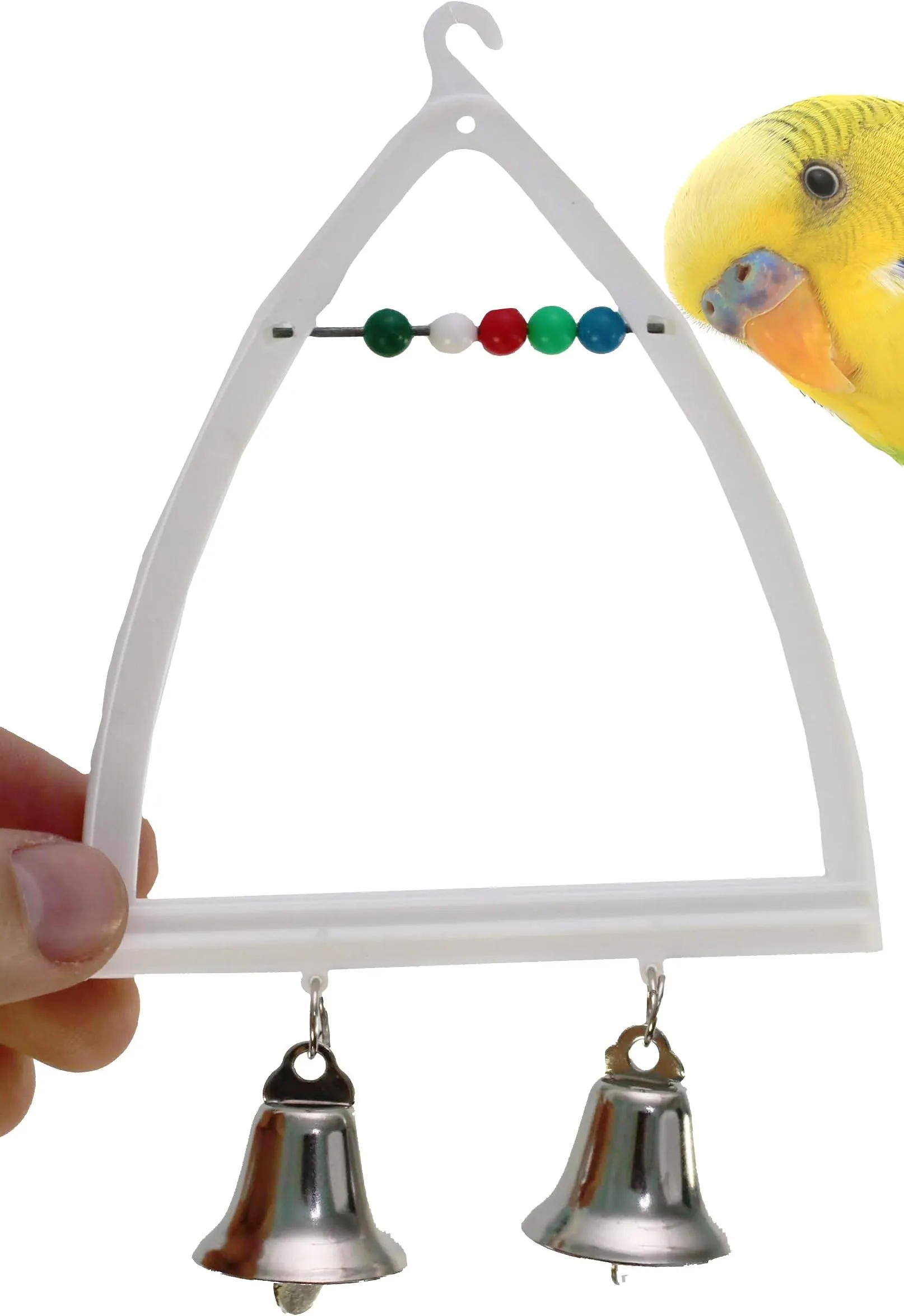 Curated visual reference: Fresh Look at Durable Parrot Cage Swing Toy With Bell Abacus