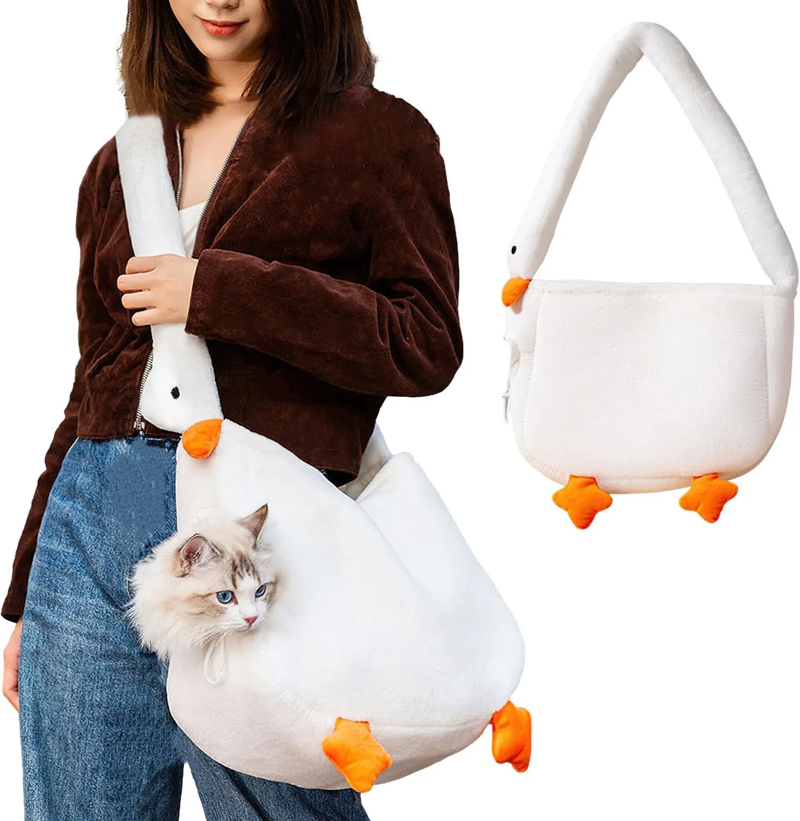 Duck-Style Pet Sling Bag: Comfortable Catdog Backpack for Small Dog  Kitten Travel Shop Now! - Main Image