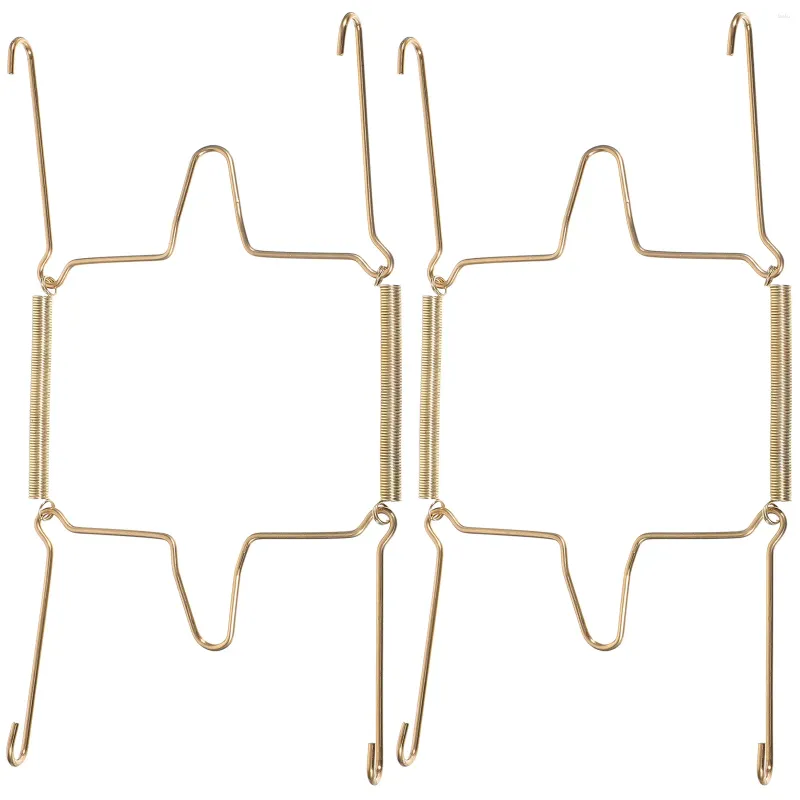 Keukenopslag 2 pc's veerophangingsplaat standaard wandhanger schotel display pallet voor houders roestvrijstalen hangers