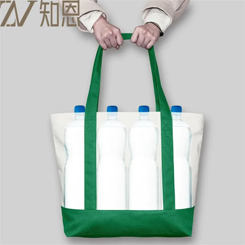 Student Japanse stijl draagbare canvas tas met bedrukt logo grote capaciteit winkelen grensoverschrijdende canvas tas buitenlandse handel kleine tas tas cu