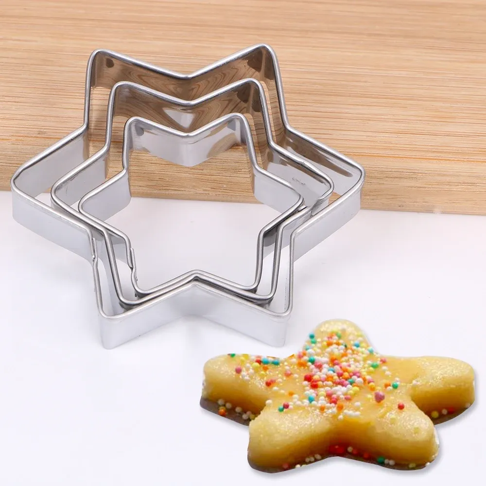 Moulds Biscuit DIY Mold Egg Mould HILIFE Baking Mould Baking Mould Star Heart Flower Cutter Cookie Cutter 3pcs/set Stainless Steel