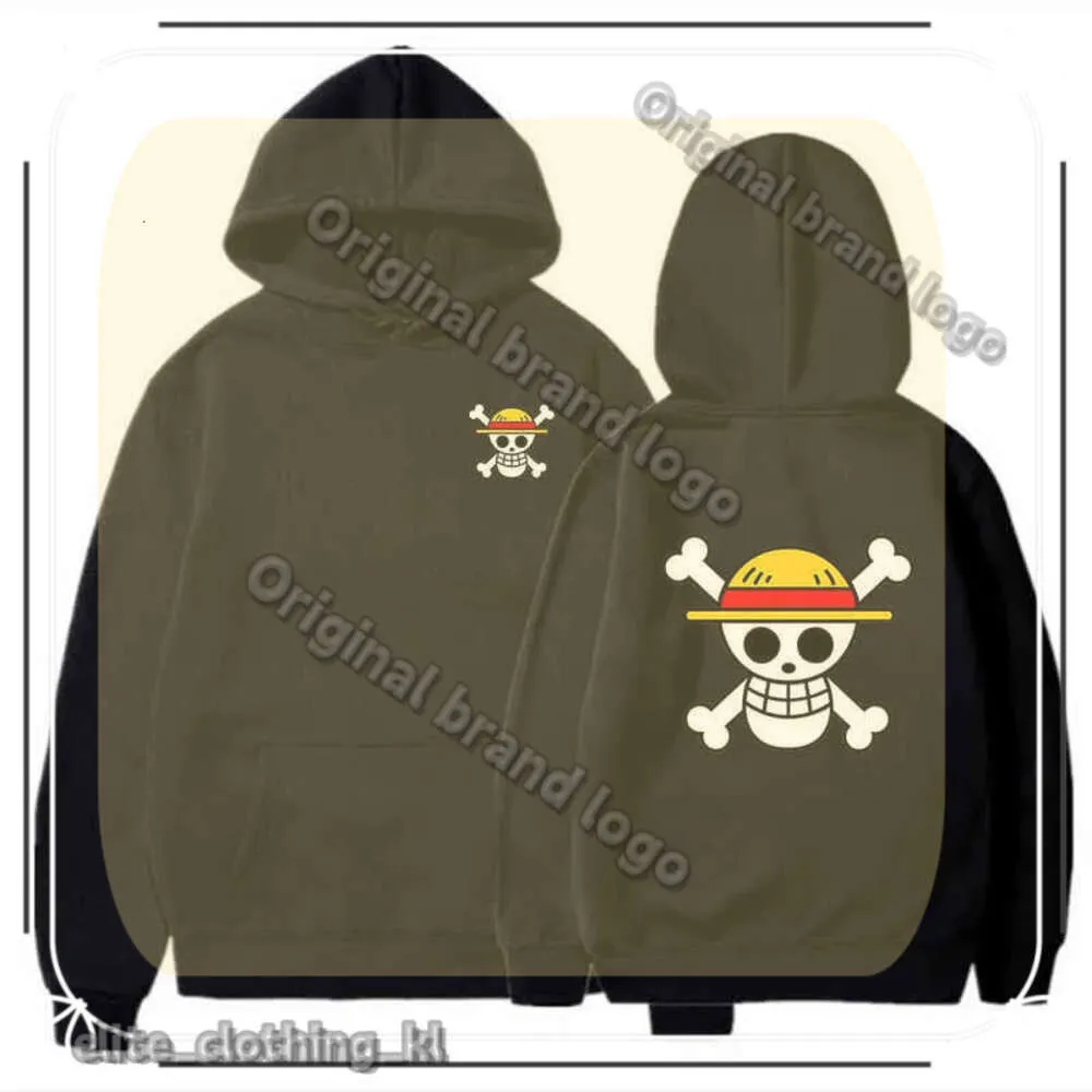 Anime One Piece Sweatons Hommes Fomes Fashion Luffy Pullor Sweat à sweat surdimension