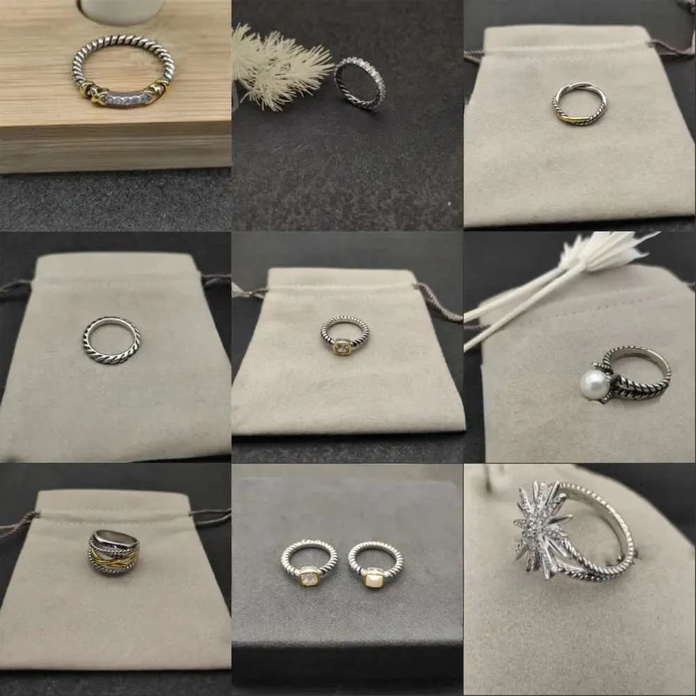Anello di design a cavo Dy vintage Eviti intrecciati per le donne anelli da uomo non Tarnistica per uomo Regalo