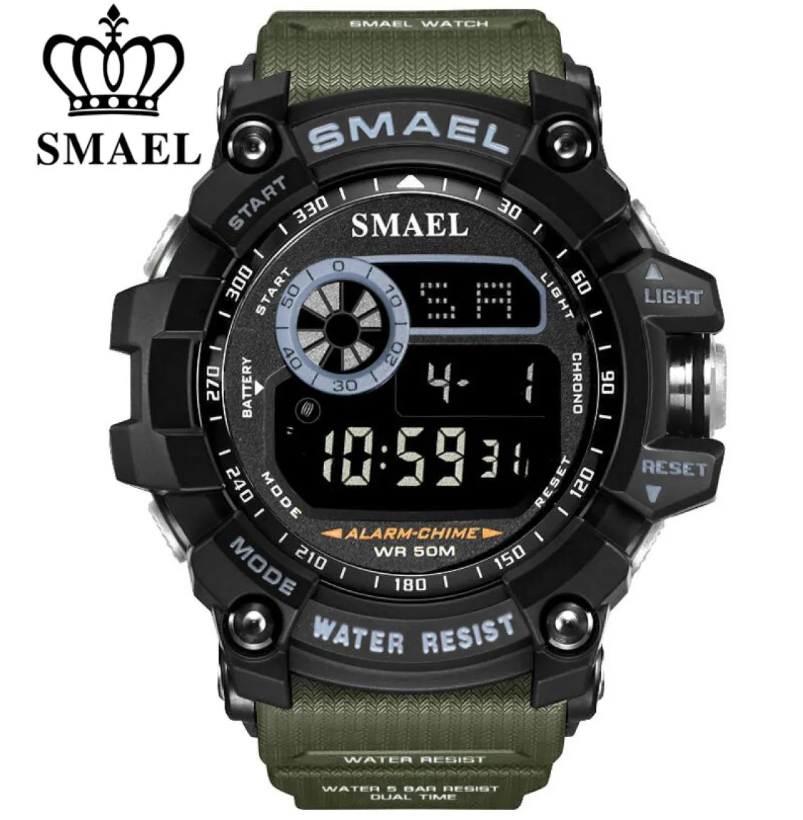 Relógios esportivos ao ar livre de Smael para homens liderados pelo relógio digital MEN039S Relógio militar eletrônico masculino Big Dial Fashion Watch relógio MA8562205
