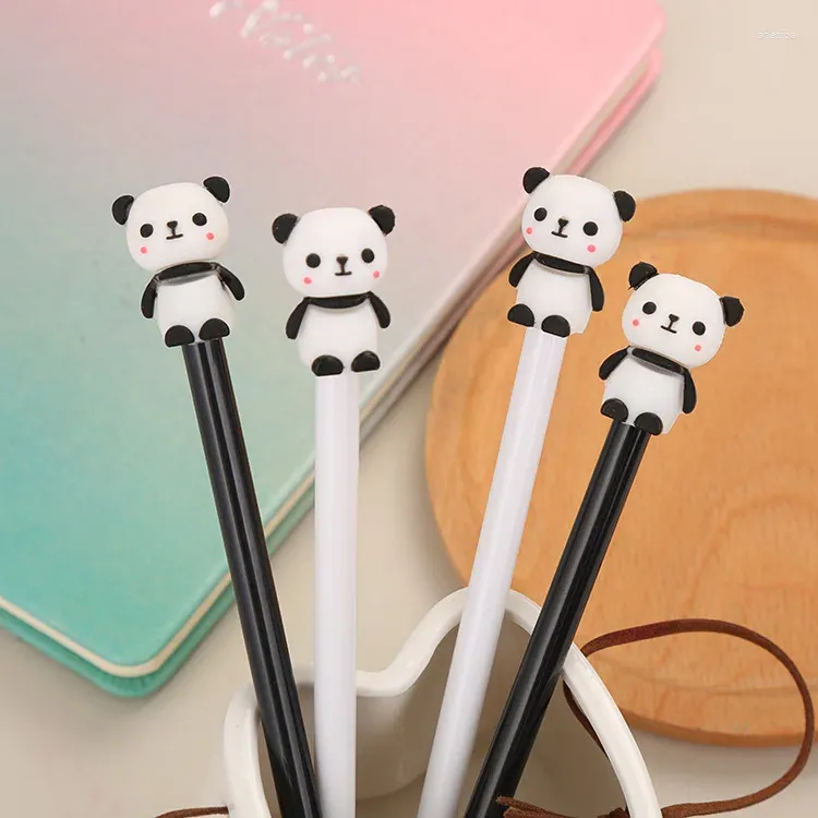 PCS Creative Cute Learning Stationery Bear Pen Student Exam Black firma all'ingrosso di materiale scolastico kawaii