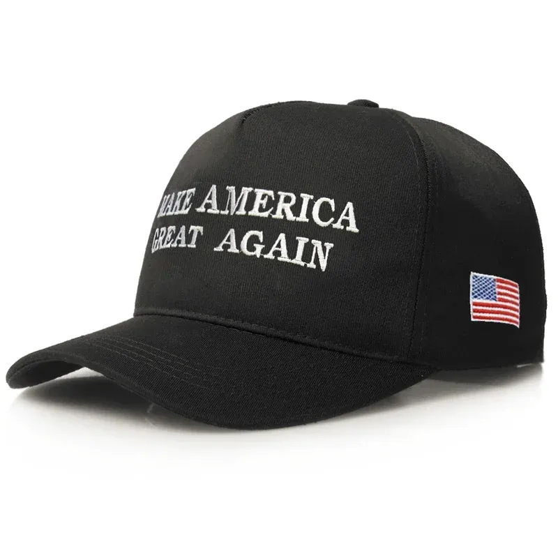 Софтбол Новое сделает Америку снова великой 2024 г. Республиканская бейсбольная шляпа вышита Трампа Кэп Оптовая
