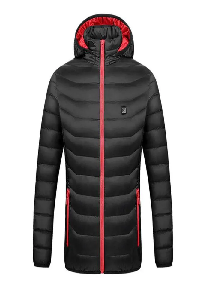 Buiten Jacketshoodies Dames Man Winter Jacket USB Verwarmde gevoerde lange mouwen Verwarming Kap Kap Koilet Mode Warm Thermal Clothing2408725