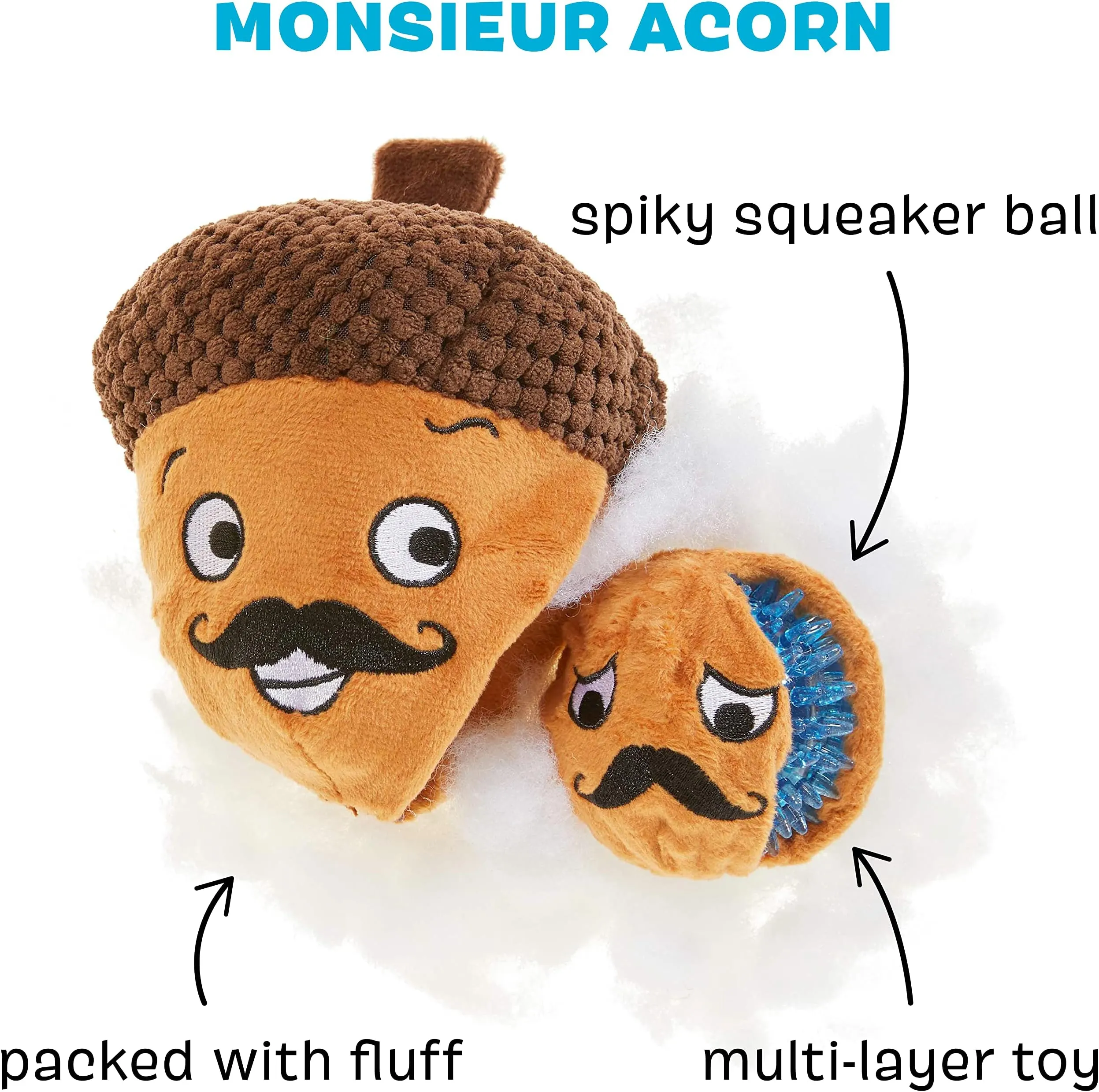 beaver chew toy for dogs Ruff & Whiskerz Wildlife Stufferz Dog Toy, Beaver main image 1